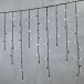 Светодиодная бахрома с колпачком 3,2*0,9 м., 168 белых LED ламп, мерцание, каучуковый черный провод, LTC (LL168BLW-1-2W)