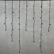 Светодиодная бахрома с колпачком 3,2*0,9 м., 168 белых LED ламп, мерцание, каучуковый черный провод, LTC (LL168BLW-1-2W)