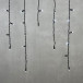 Светодиодная бахрома с колпачком 3,2*0,9 м., 168 белых LED ламп, мерцание, каучуковый черный провод, LTC (LL168BLW-1-2W)