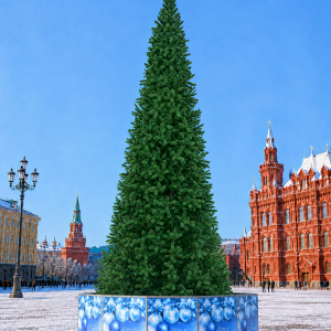 Уличная ствольная елка Альпийская Люкс 15 м., ПВХ, зеленая, ЕлкиТорг (2781500)