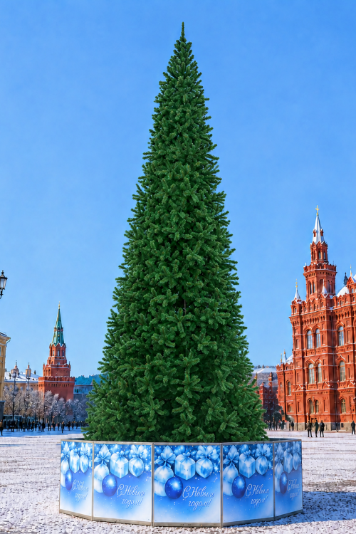Уличная ствольная елка Альпийская Люкс 15 м., ПВХ, зеленая, ЕлкиТорг (2781500)