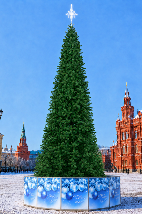 Уличная ствольная елка Альпийская Люкс 15 м., ПВХ, зеленая, ЕлкиТорг (2781500)