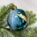 Набор стеклянных шаров Акварель синяя 100 мм., 4 шт., Christmas De Luxe (13017)