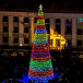 Уличная светодинамическая елка Евро-2 зеленая 15 м., каркасная, ПВХ, Green Trees (GT15EVPVCLED)