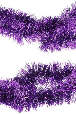 Мишура цвет фиолетовый, диаметр 50 мм., длина 2 м., ЕлкиТорг (M50purp)