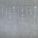 Светодиодная бахрома с колпачком 3,2*0,9 м., 180 холодных белых LED ламп, мерцание, прозрачный провод ПВХ, IP65, LTC (PIL180BLWCAP-10-2W)
