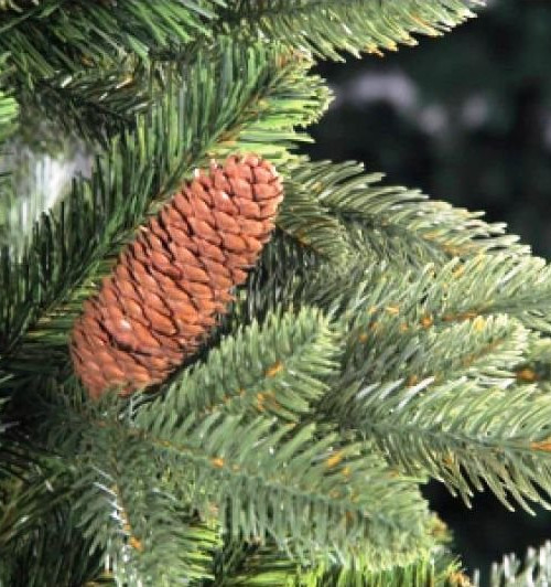 Искусственная ель Московская с шишками 180 см., литая хвоя+пвх, Max Christmas (ЕМС18)