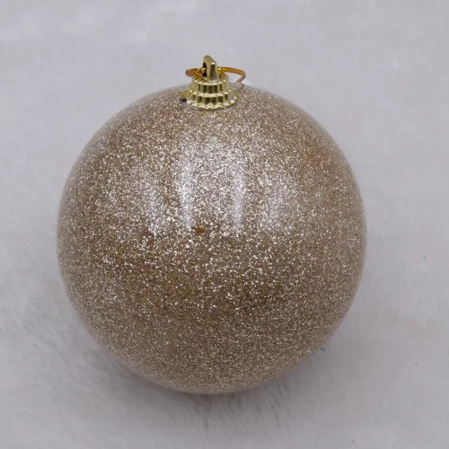 Шар новогодний 10 см., шампань глянцевый, пенопласт, Christmas DeLuxe (14973)
