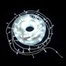 Светодиодная нить с мерцающим диодом 40 м., 220V, 400 холодных белых LED ламп, белый провод ПВХ, соединяемая, Winner Light (w.01.6w.400+)