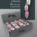 Набор стеклянных украшений Гроздь Шишек, 3 шт., 6 см., лилово-розовый, Christmas DeLuxe (89873)