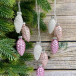 Набор стеклянных украшений Гроздь Шишек, 3 шт., 6 см., лилово-розовый, Christmas DeLuxe (89873)