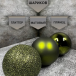 Набор стеклянных шаров Зеленый Микс 26 шт., Christmas DeLuxe (86775)