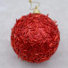 Шар новогодний Бисер 10 см., красный стеклярус, пенопласт, Christmas DeLuxe (14939)