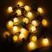 Светодиодная гирлянда шарики Fiesta, 5 м., 20 желтых LED ламп 40 мм, 220V, черный ПВХ, Beauty Led (HB20-11-2Y)