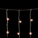 Светодиодный занавес 2*2 м., 400 экстра теплых белых LED ламп, облегченный, прозрачный провод ПВХ, LTC (PCL400NOT-10-2EWW)  