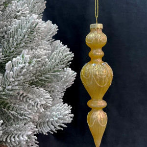 Винтажное украшение подвеска Каприз 17 см., античное золото, Christmas DeLuxe (14007) 