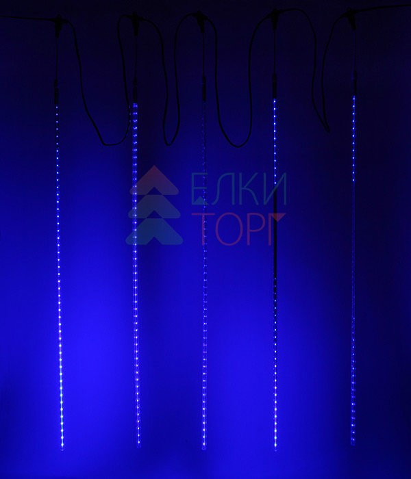 Гирлянда Тающие сосульки 5*1 м., 24V., 480 синих LED ламп, коннектор, черный ПВХ, Beauty Led (CCL480-10-1B)