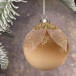 Набор стеклянных шаров Райский сад 80 мм., 12 шт., песочный, Christmas DeLuxe (86802) 