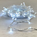Светодиодная гирлянда с колпачком 75 холодных белых LED ламп 10 м., 24В., белый каучуковый провод, IP65, LTC (LL75-8-1W)