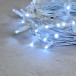 Светодиодная гирлянда с колпачком 75 холодных белых LED ламп 10 м., 24В., белый каучуковый провод, IP65, LTC (LL75-8-1W)