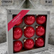 Набор стеклянных шаров Алые паруса 80 мм., 9 шт., Christmas DeLuxe (13879)