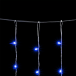 Светодиодный занавес 2*2 м., 400 синих LED ламп, облегченный, прозрачный провод ПВХ, LTC (PCL400NOT-10-2B)