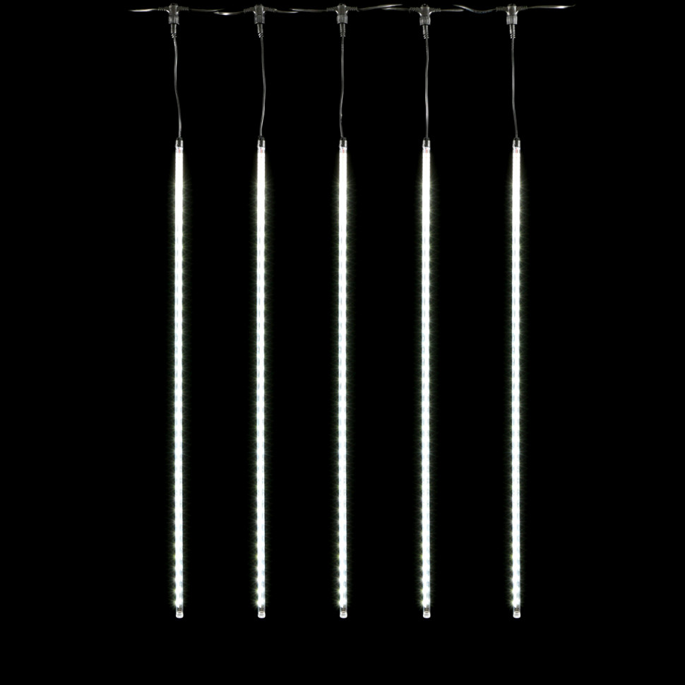Гирлянда Тающие сосульки 5*1 м., 24V., 480 холодных белых LED ламп, коннектор, черный ПВХ, LTC (CCL480-10-1W)