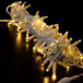 Светодиодная нить 100 теплых белых LED ламп, 10 м., 24В, статика, белый резиновый провод 2,3 мм., Teamprof (TPF-S10C-24V-SRW/WW)