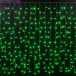 Светодиодный облегченный занавес 2*1.5 м., 220V, 300 зеленых LED ламп, прозрачный ПВХ провод, Rich LED (RL-CS2*1.5-T/G)