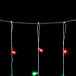  Светодиодный занавес 2*2 м., 400 разноцветных LED ламп, облегченный, прозрачный провод ПВХ, LTC (PPCL400NOT-10-2M)
