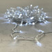 Светодиодная гирлянда с колпачком 100 холодных белых LED ламп 10 м., 220-230 В., прозрачный провод ПВХ, IP65, LTC (PST100CAP-10-2W)