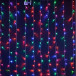 Светодиодный RGB занавес Хамелеон 1.5*2 м., 220V, 200 разноцветных LED ламп, прозрачный ПВХ провод, Rich LED (RL-CS1.5*2-T/ARGB)