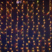 Светодиодный RGB занавес Хамелеон 1.5*2 м., 220V, 200 разноцветных LED ламп, прозрачный ПВХ провод, Rich LED (RL-CS1.5*2-T/ARGB)
