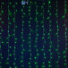 Светодиодный RGB занавес Хамелеон 1.5*2 м., 220V, 200 разноцветных LED ламп, прозрачный ПВХ провод, Rich LED (RL-CS1.5*2-T/ARGB)