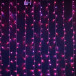 Светодиодный RGB занавес Хамелеон 1.5*2 м., 220V, 200 разноцветных LED ламп, прозрачный ПВХ провод, Rich LED (RL-CS1.5*2-T/ARGB)