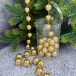 Бусы пластиковые Гигант 2*125 см., золотой, Christmas DeLuxe (14915)