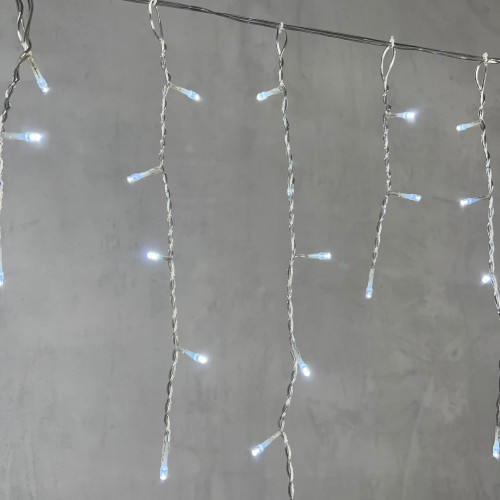 Светодиодная бахрома 4,9*0,5 м., 240 белых LED ламп, прозрачный провод ПВХ, Beauty Led (PIL240-10-2W)