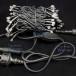 Светодиодная нить с мерцающим диодом 20 м., 220V, 200 холодных белых LED ламп, черный каучук, соединяемая, Winner (w.01.7B.200+)