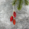 Набор стеклянных украшений Гроздь Шишек, 3 шт., 6 см., красный, Christmas DeLuxe (89878)
