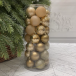 Набор пластиковых шаров Калейдоскоп 60 мм., капучино, 35 шт., Christmas DeLuxe (89288)