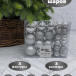 Набор пластиковых шаров Гамма 46 шт, серебро, Christmas DeLuxe (88021)