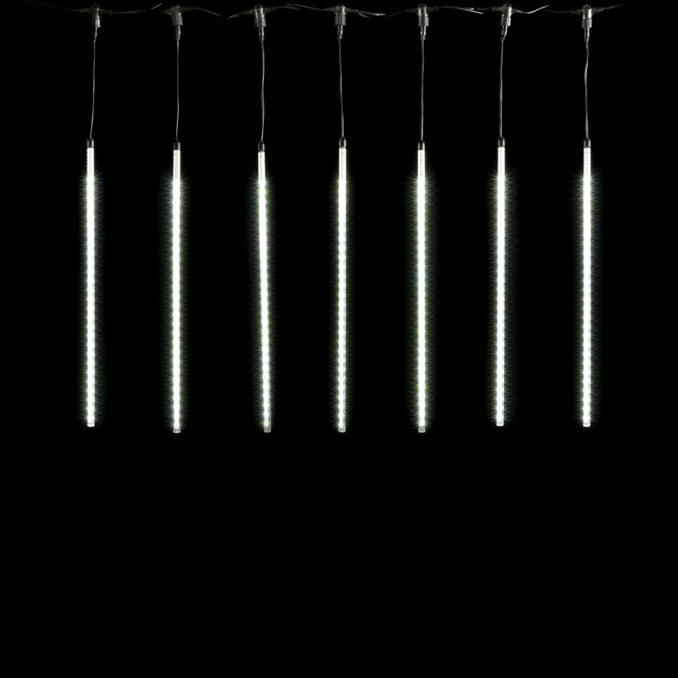 Гирлянда Тающие сосульки 10*0.5 м., 24V., 600 холодных белых LED ламп, коннектор, черный ПВХ, LTC (CCL600-10-1W)