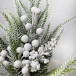 Новогодняя настольная композиция с белыми ягодами и шишкой 35 см., Christmas DeLuxe (89295)