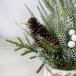 Новогодняя настольная композиция с белыми ягодами и шишкой 35 см., Christmas DeLuxe (89295)