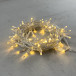 Светодиодная гирлянда с колпачком 100 экстра теплых белых LED ламп 10 м., 220-230 В., прозрачный провод ПВХ, IP65, LTC (PST100CAP-10-2WW)