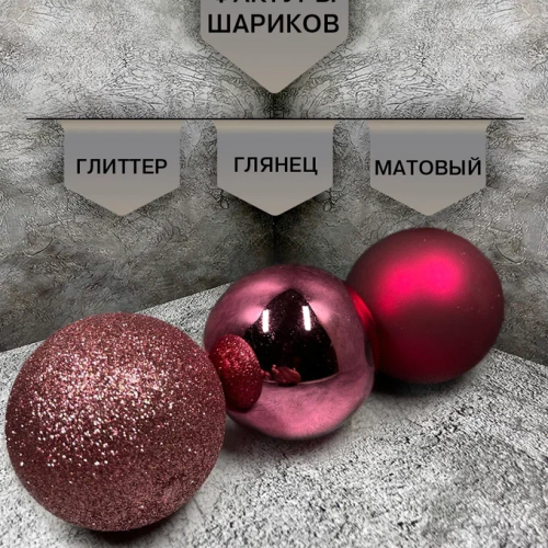 Набор стеклянных шаров Ягодный смузи  42 шт., Christmas DeLuxe (87165)