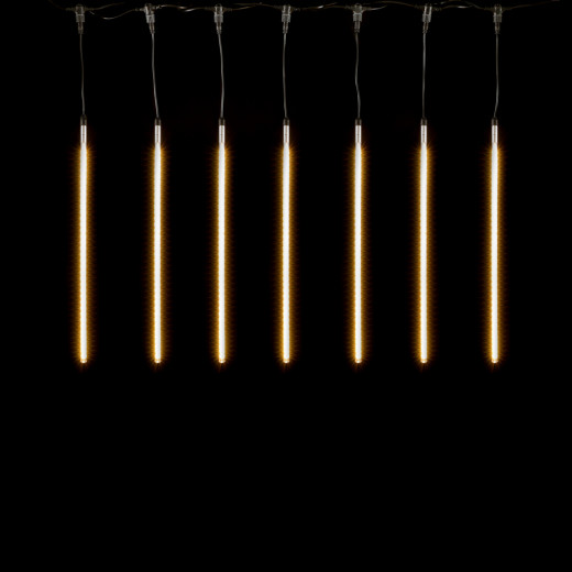 Гирлянда Тающие сосульки 10*0.5 м., 24V., 600 теплых белых LED ламп, коннектор, черный ПВХ, LTC (CCL600-10-1WW) — 