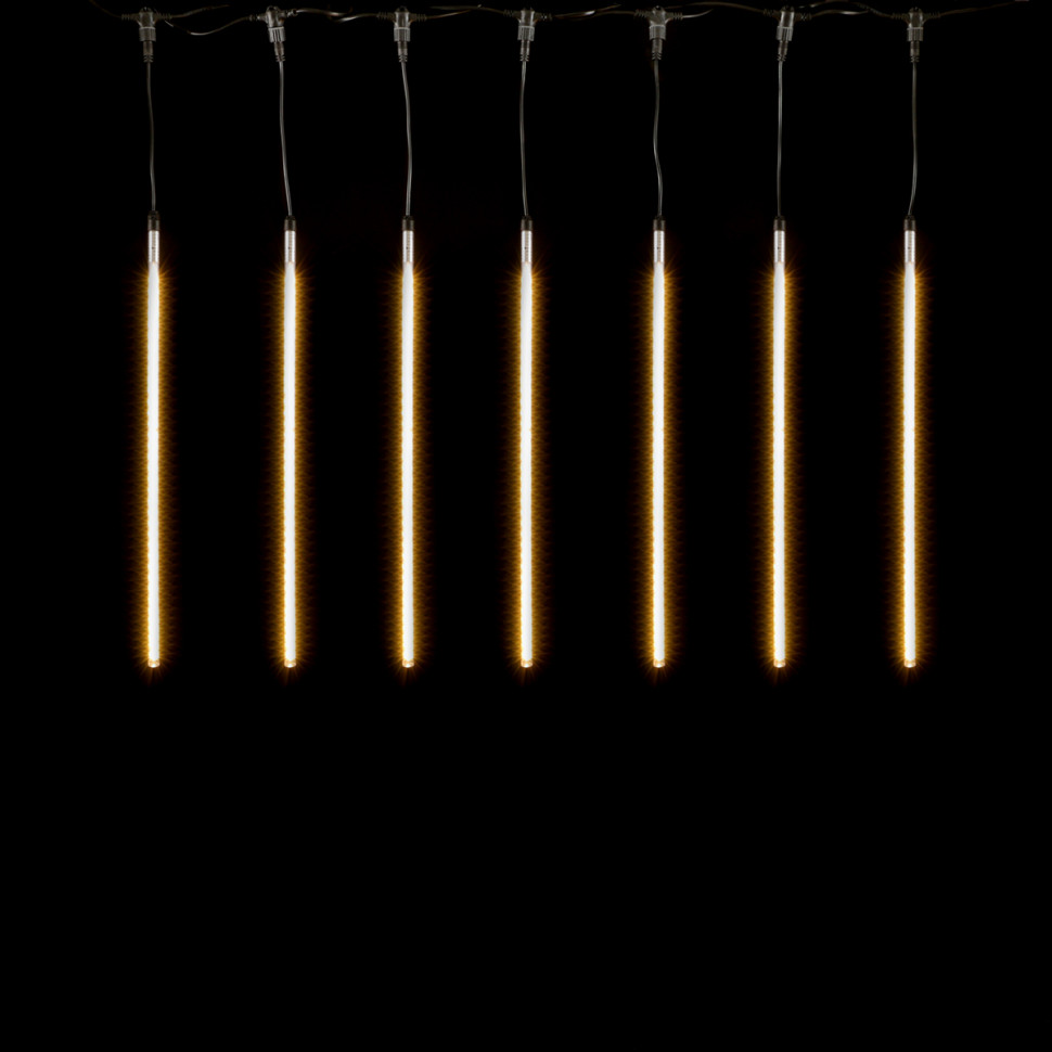 Гирлянда Тающие сосульки 10*0.5 м., 24V., 600 теплых белых LED ламп, коннектор, черный ПВХ, LTC (CCL600-10-1WW)