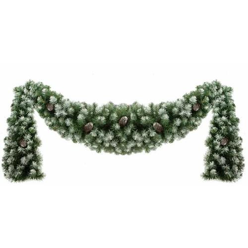 Сваг Генеральский с шишками заснеженный 150 см., ПВХ, ЕлкиТорг (52012)