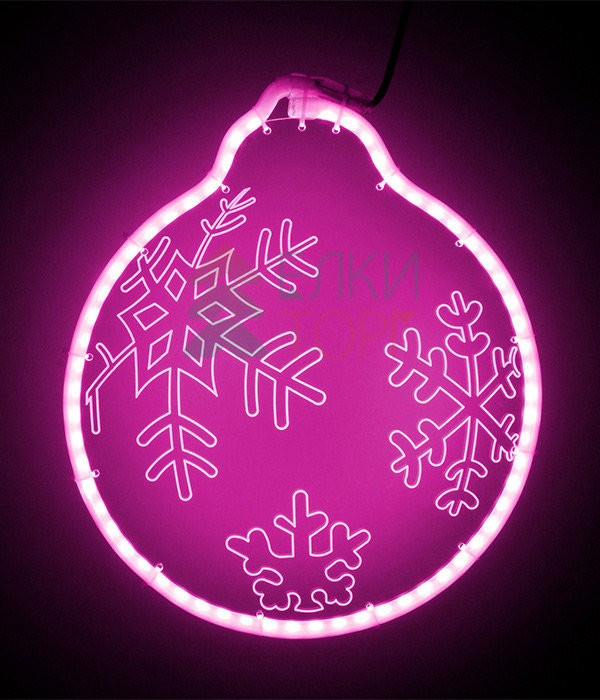 Светодиодная фигура из акрилайта 30*30 см., 220V., розовое свечение, Beauty Led (HFS2-2P)
